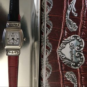🔆SOLD🔆 BRIGHTON Waterford BATTERY~ Reversible Ladies Watch w/Black & Red Band